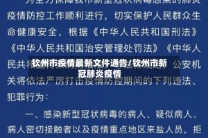 钦州市疫情最新文件通告/钦州市新冠肺炎疫情