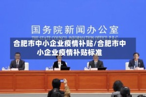 合肥市中小企业疫情补贴/合肥市中小企业疫情补贴标准
