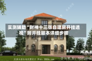 实测辅助“财神十三张自建房开挂透视”附开挂脚本详细步骤