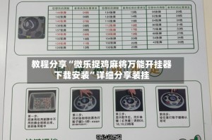 教程分享“微乐捉鸡麻将万能开挂器下载安装”详细分享装挂