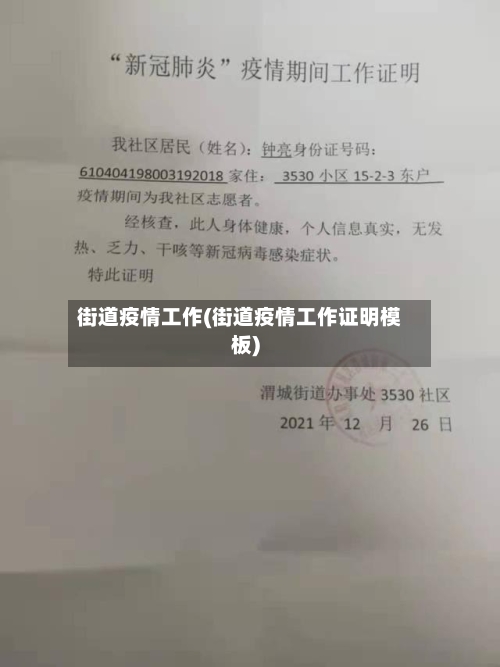 街道疫情工作(街道疫情工作证明模板)-第3张图片