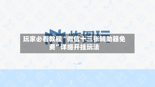 玩家必看教程“微信十三张辅助器免费”详细开挂玩法-第2张图片