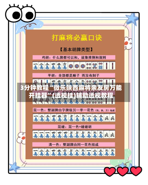3分钟教程“微乐陕西麻将亲友房万能开挂器”(透视挂)辅助透视教程-第3张图片