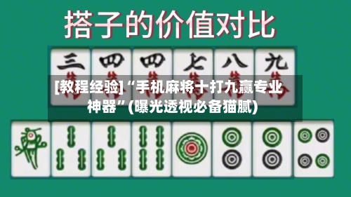 [教程经验]“手机麻将十打九赢专业神器”(曝光透视必备猫腻)-第1张图片